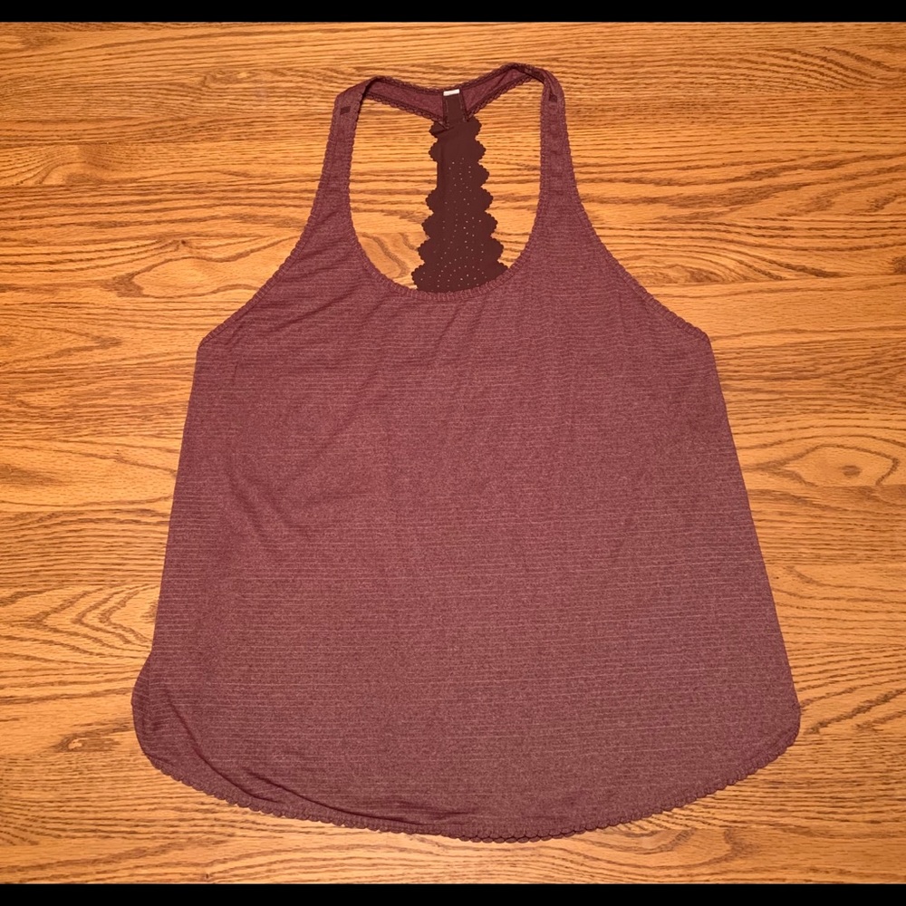 Burgundy Lululemon tank top